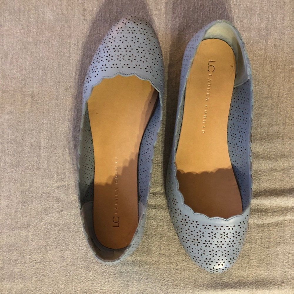 Baby blue flats